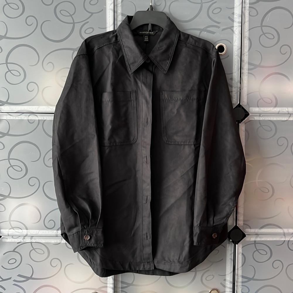 Banana Republic suede button down